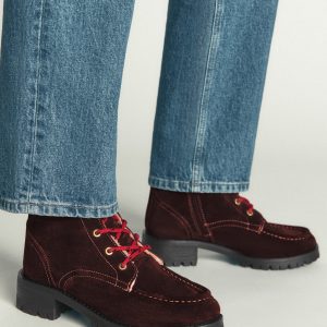 Cosy Lace Up Boots-Bitter Chocolate