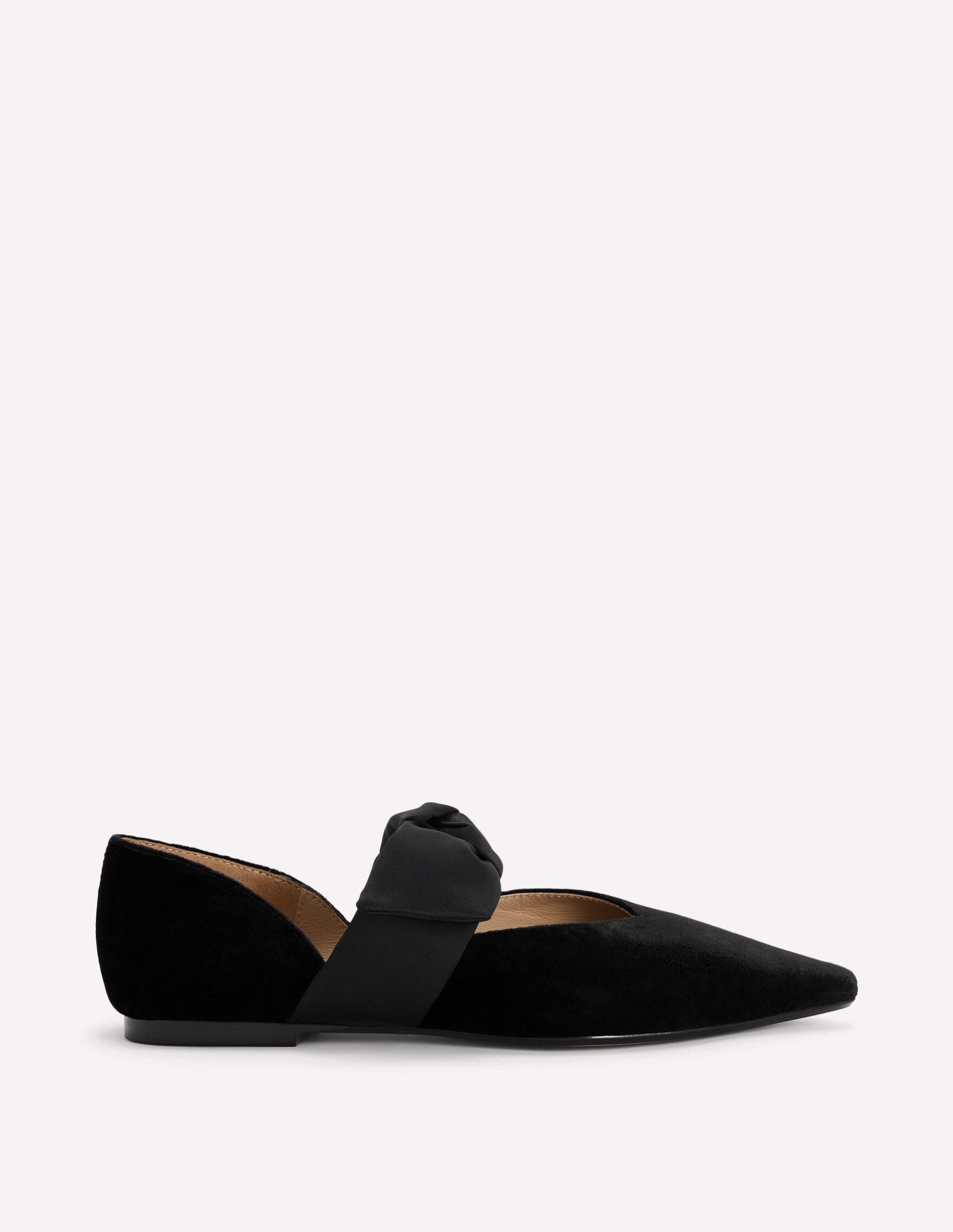 Bow Two Part Flats-Black - Image 2