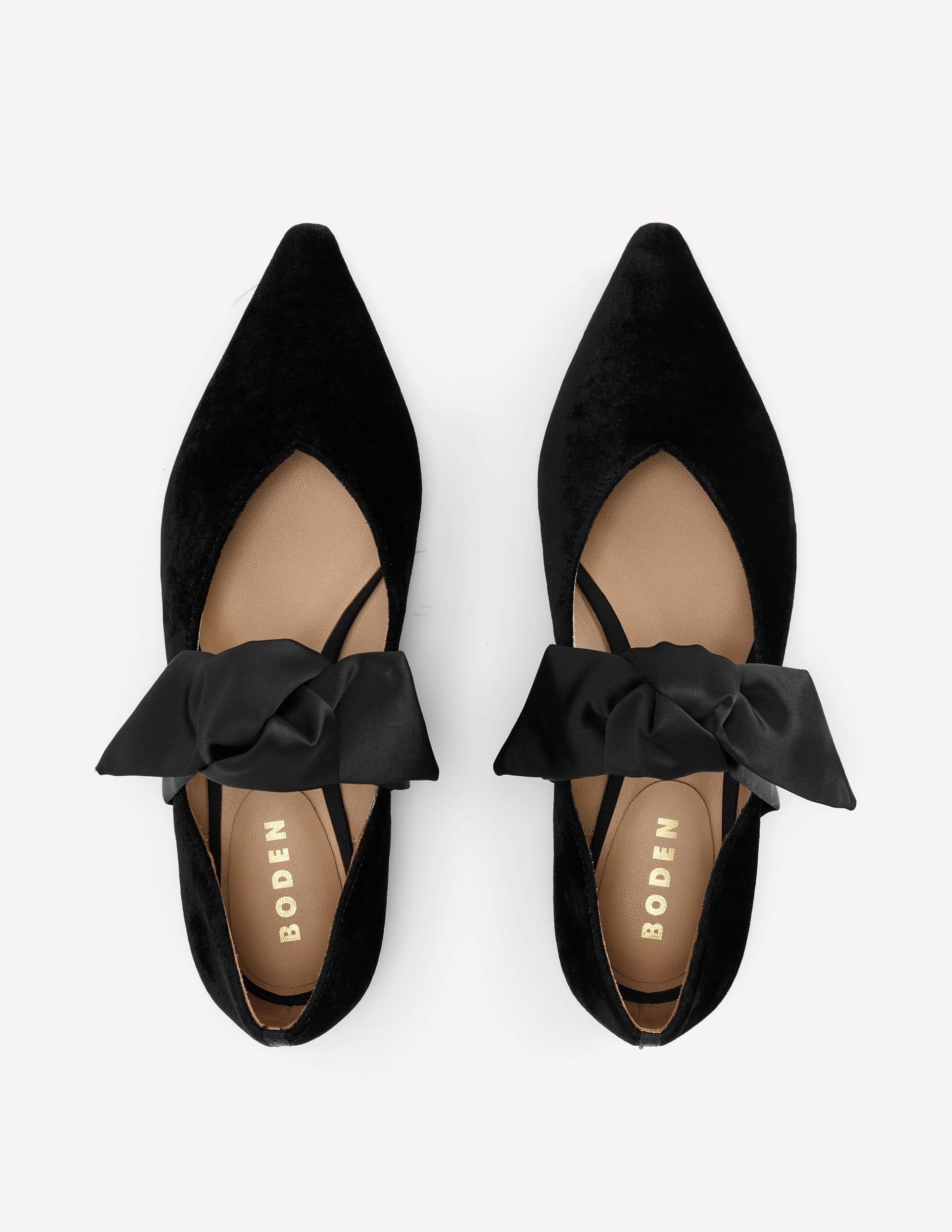 Bow Two Part Flats-Black - Image 5