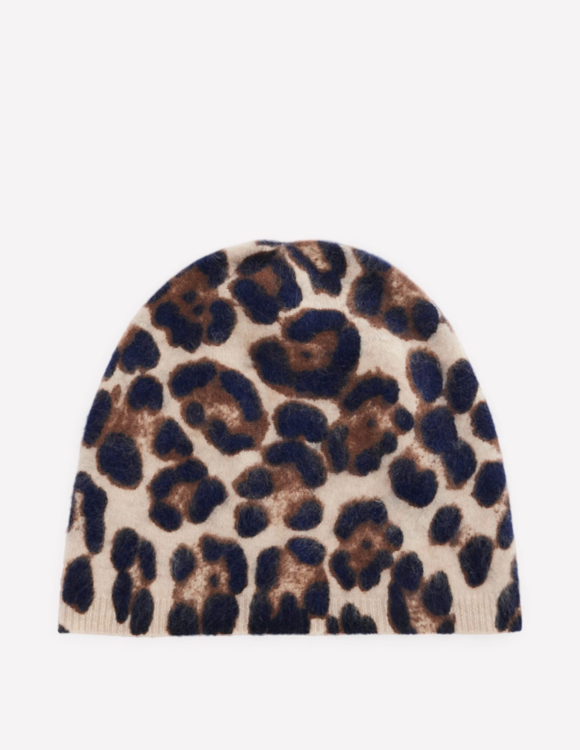 Brushed Cashmere Beanie-Leopard - Image 2