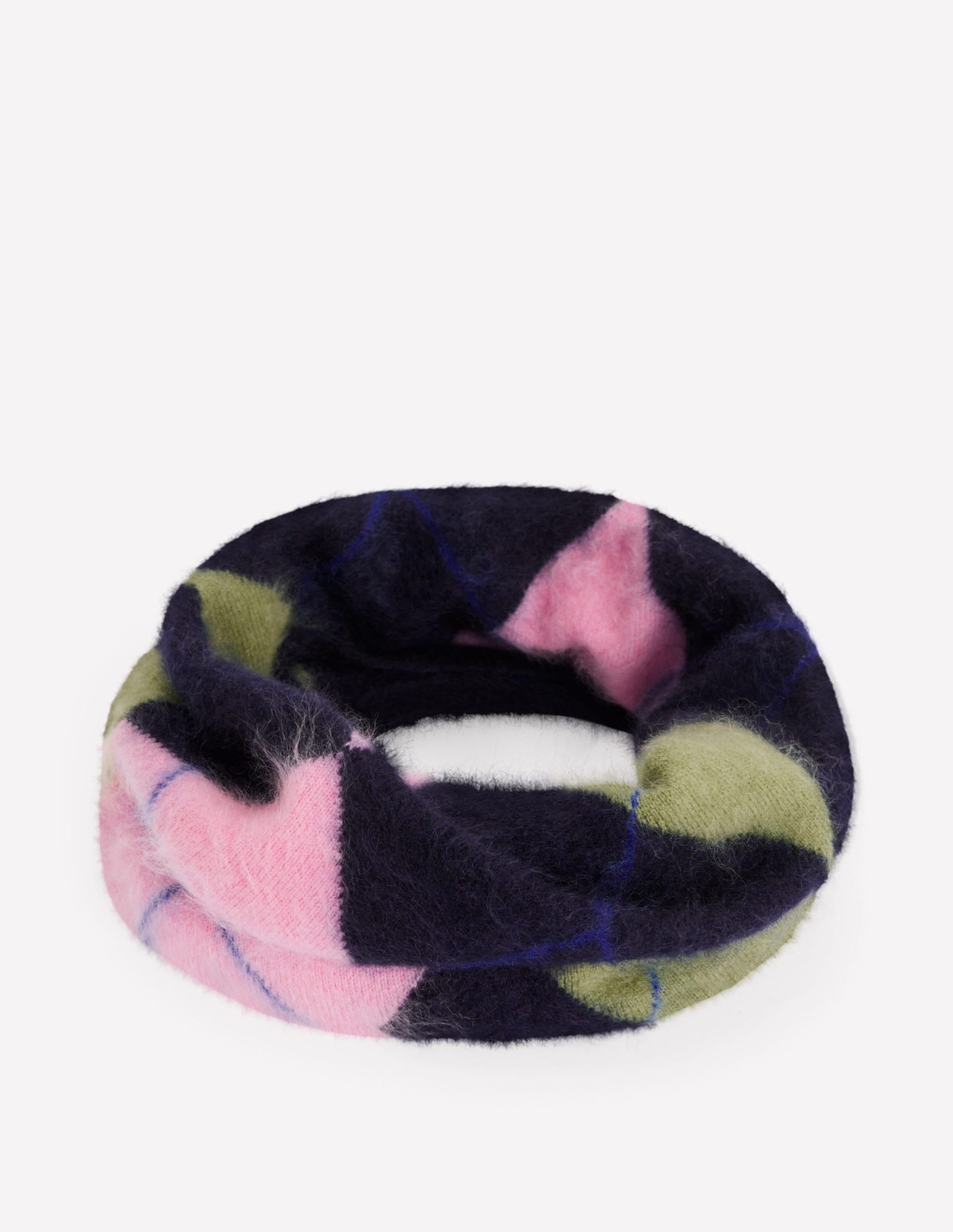 Brushed Cashmere Snood-Multi Argyle - Image 4