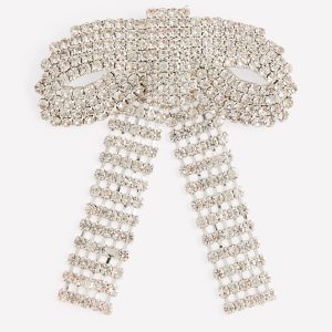 Sparkle Bow Brooch-Clear