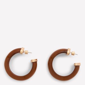 Chunky Resin Hoops-Mottled Brown