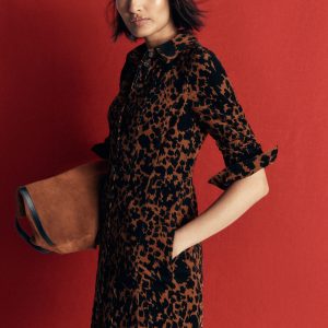 Rhoda Cord Short Dress-Ginger. Cow Fields
