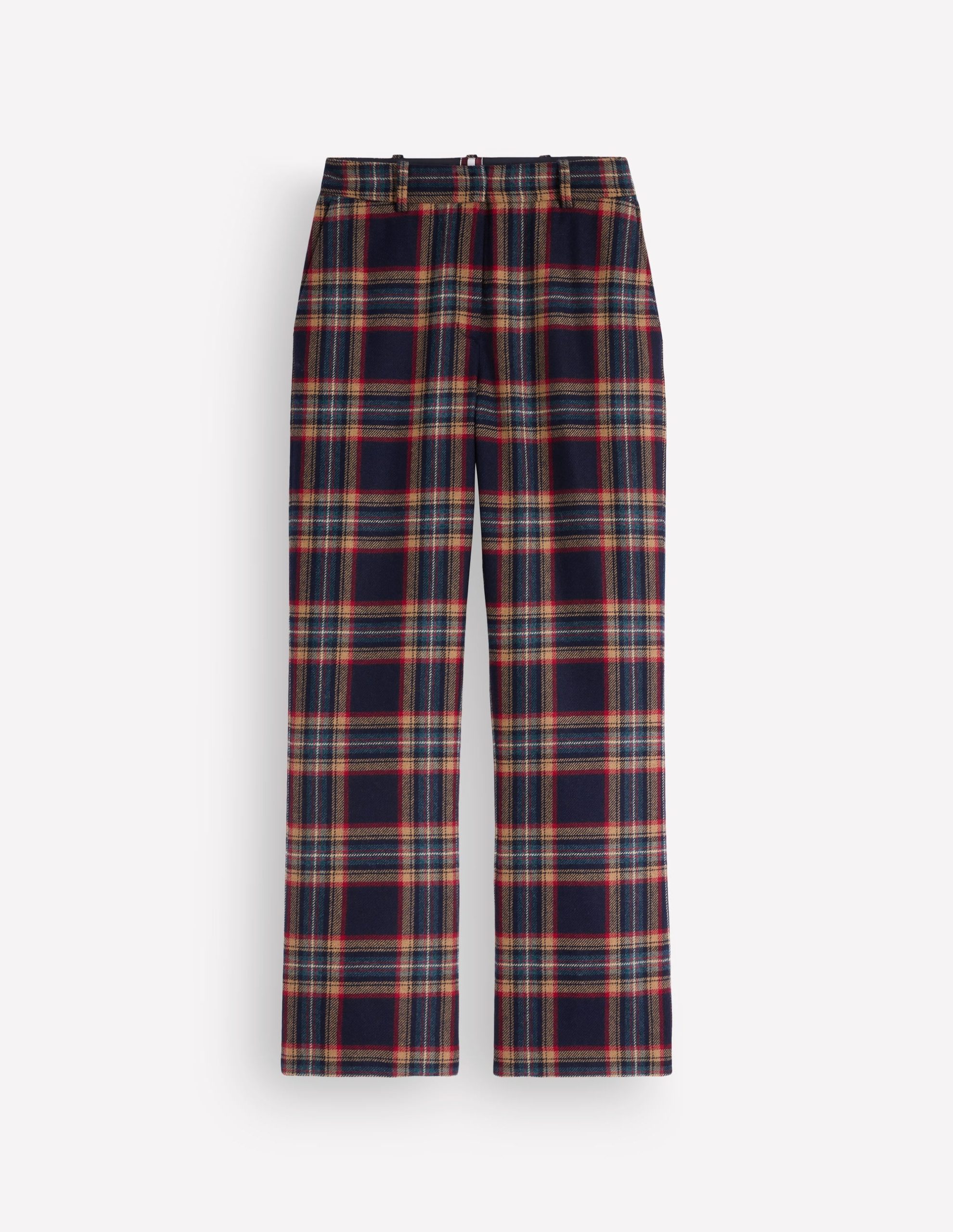 Fitzrovia Wool Blend Pants-Navy and Camel Check - Image 8