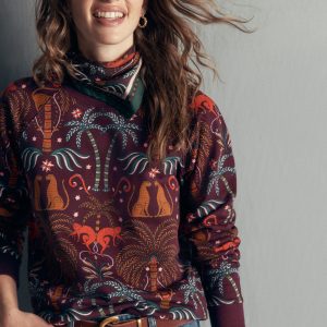 Rosa Printed Sweatshirt-Jungle Charm Placement