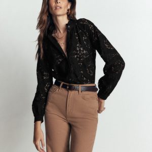 Erica Lace Top-Black