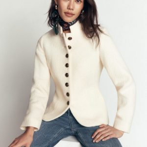 Hereford Boiled Wool Jacket-Ivory
