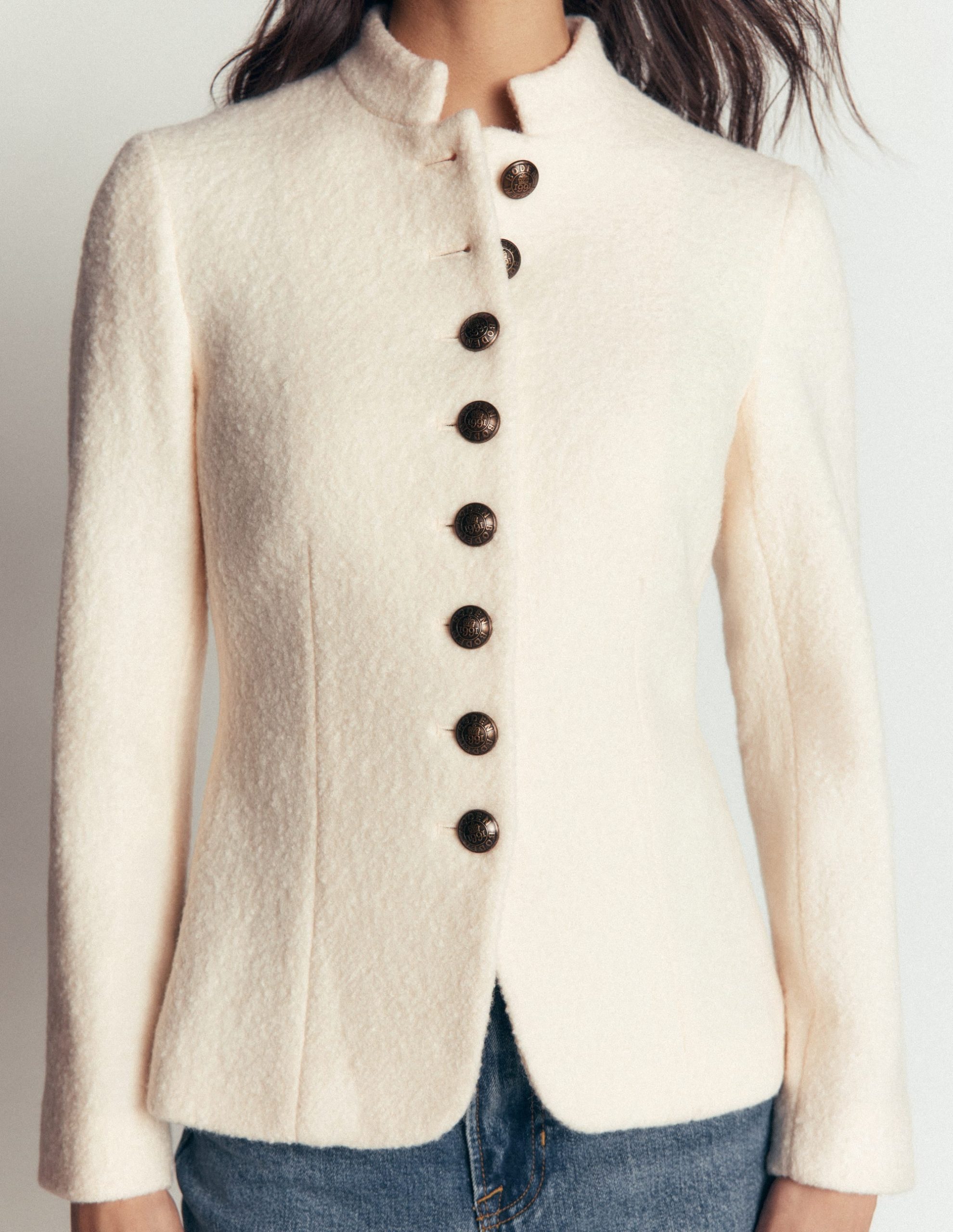 Hereford Boiled Wool Jacket-Ivory - Image 2