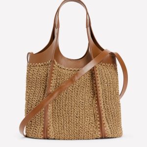 Mini Straw Tote-Natural